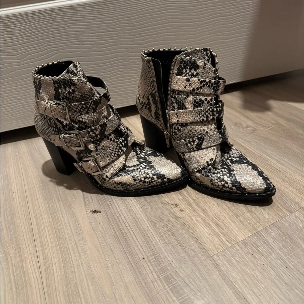 Snakeskin Ankle Boots